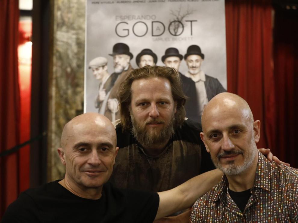 Pepe Viyuela, Juan Díaz y Alberto Jiménez, en el Principal.