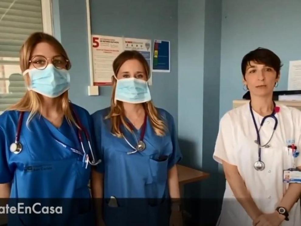 Médicos del Hospital Clínico San Carlos lanzan el reto #QuédateEnCasa.