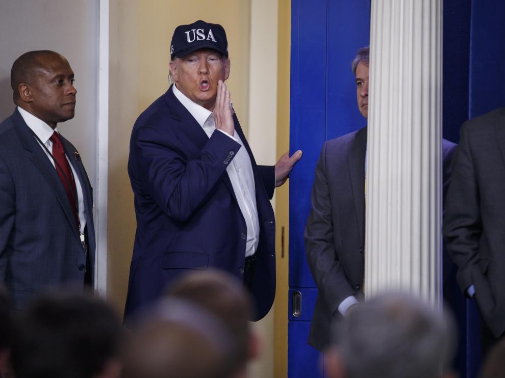 Trump en una reciente rueda de prensa.