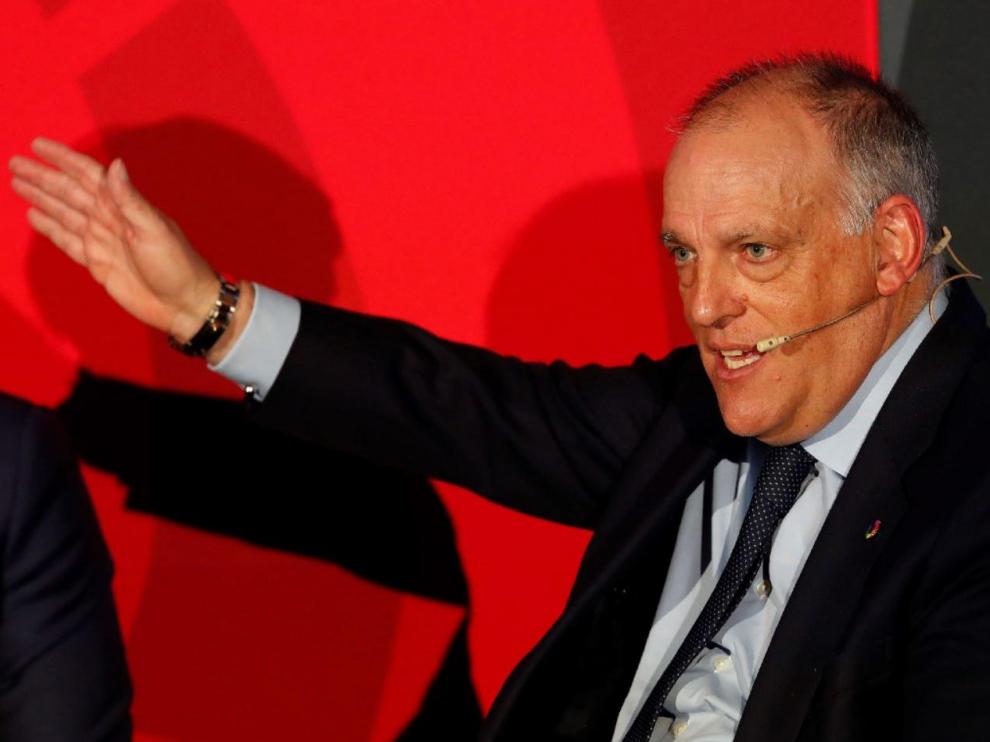 Javier Tebas, en un acto reciente celebrado en México.