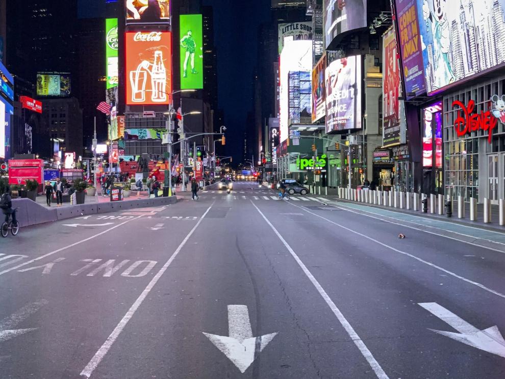 Avenidas y parques casi desiertos en Nueva York