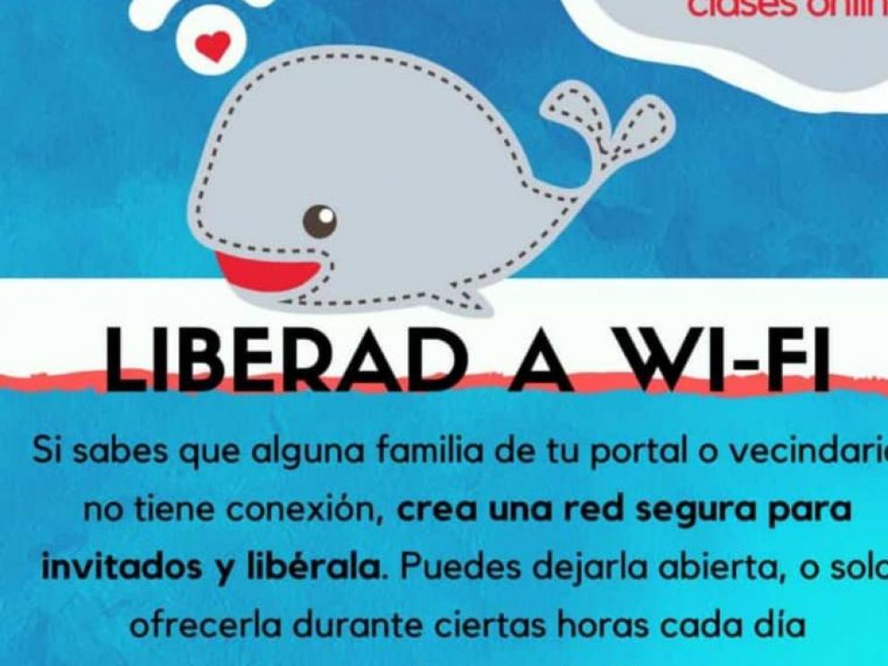 El cartel de la iniciativa 'Liberad a Wi-Fi'.