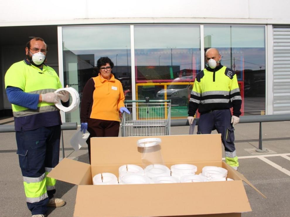 Supermercados de Binéfar reciben máscaras protectoras