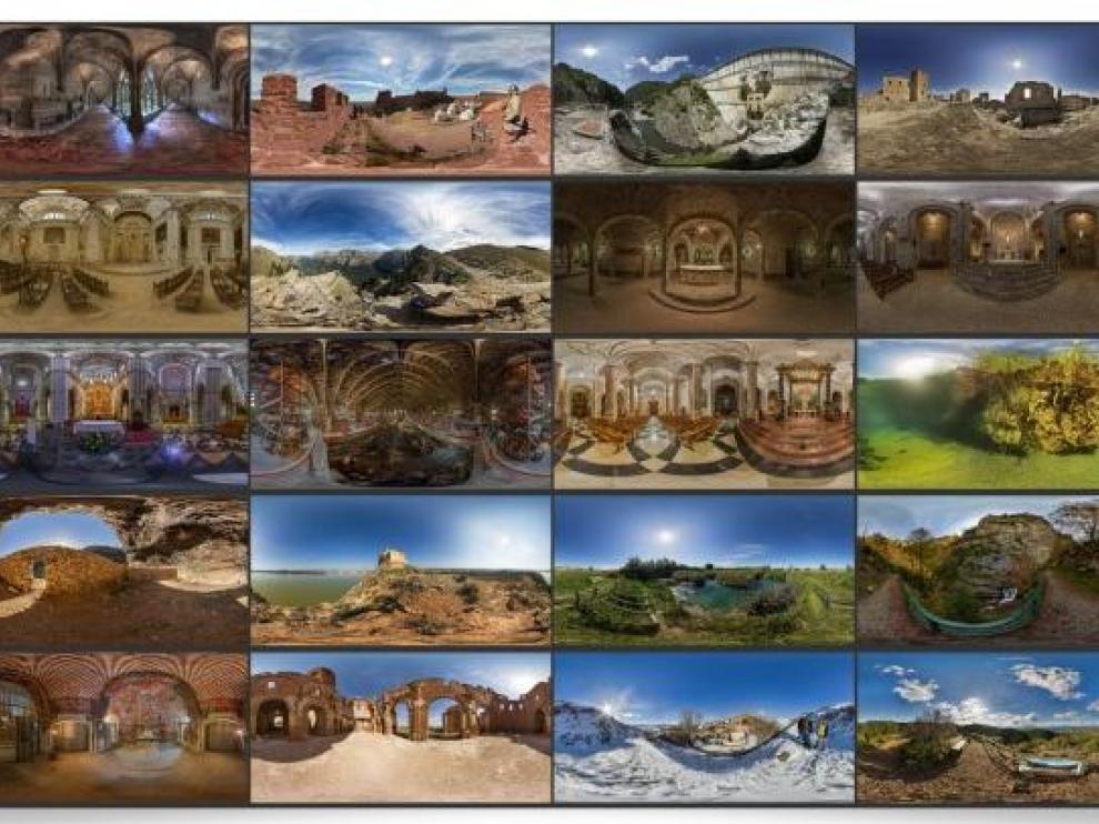 Como de imágenes de las rutas que ofrece la página Aragón Virtual.