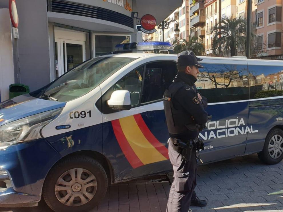 Agentes de la Policía Nacional de la Jefatura Superior de Policía de Aragón que participaron en la operación