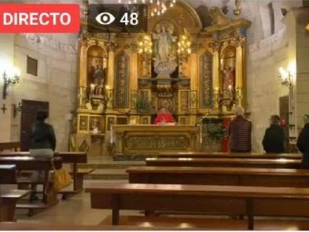 Captura de la retransmisión de la celebración a través de las redes sociales.