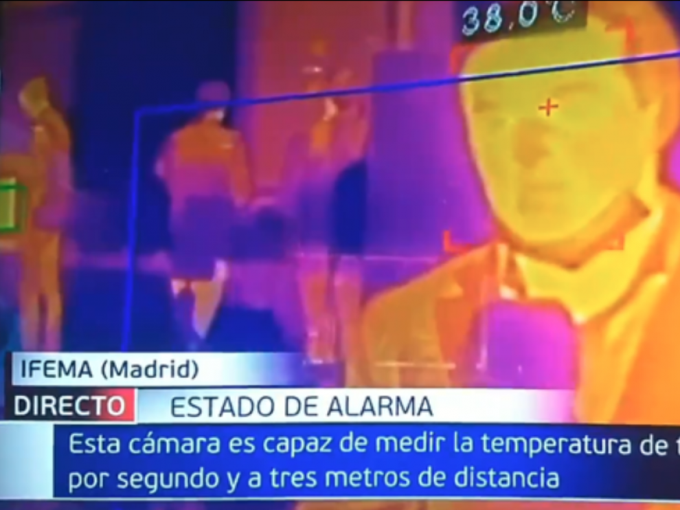 El reportero de Informativos Telecinco que hizo saltar las alarmas frente al termómetro de IFEMA: "No tengo fiebre"