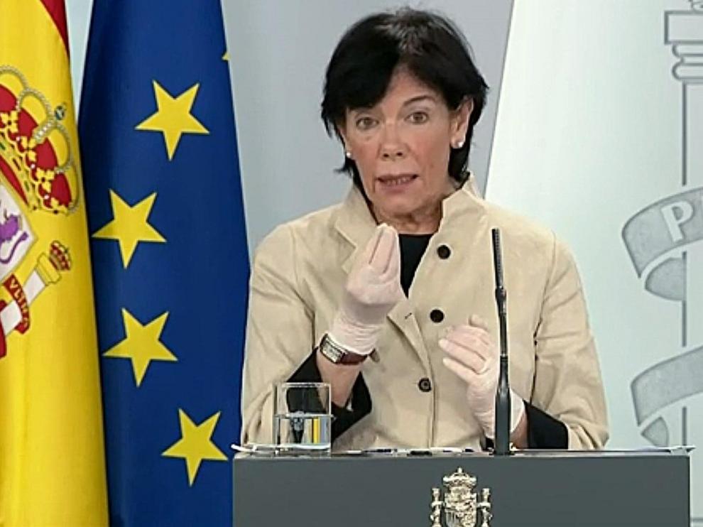 La ministra de Educación, Isabel Celaá.