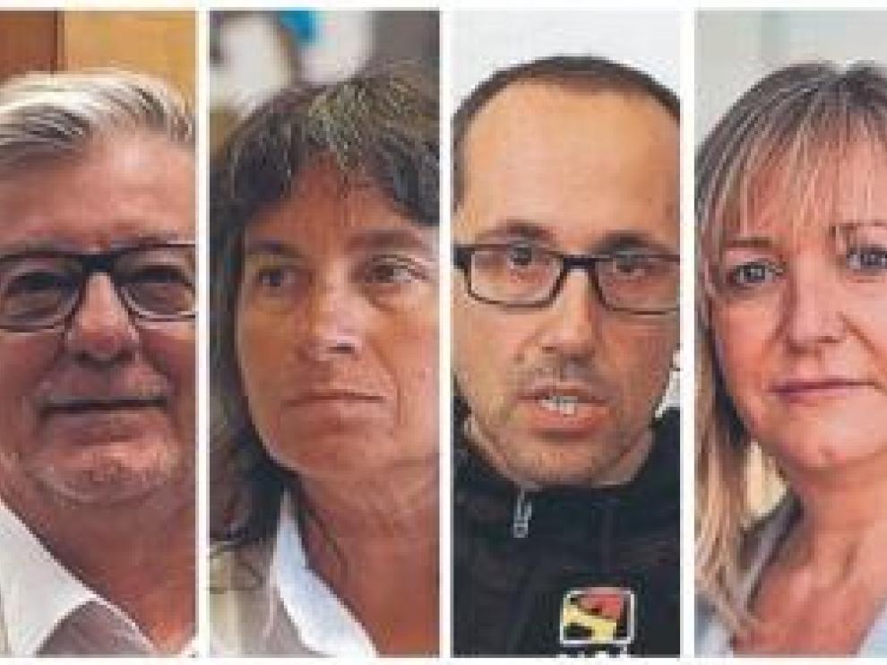 Pedro Santisteve, Luisa Broto, Alberto Cubero y María Ángeles Ortiz.