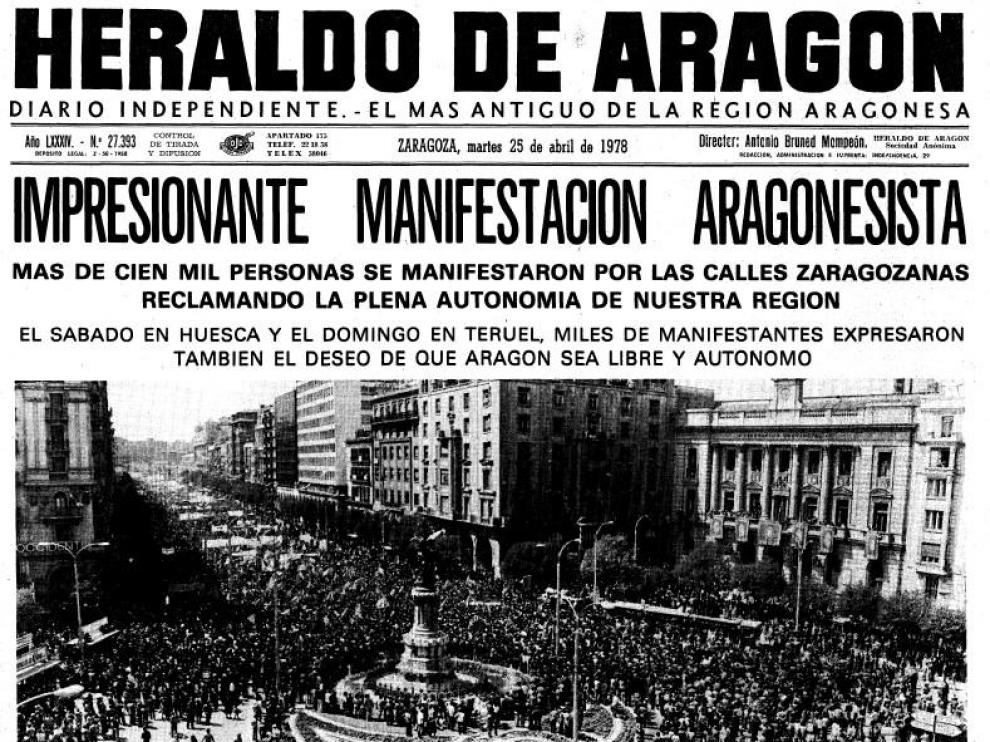 Portada de HERALDO del 24 de abril de 1978.