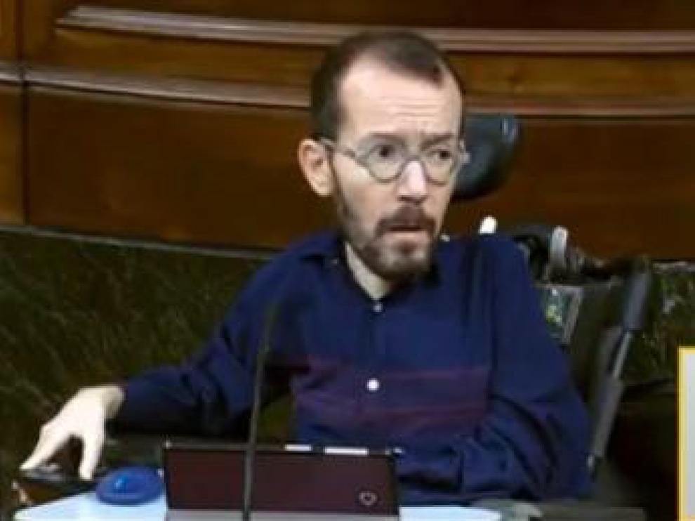 Echenique, durante su comparecencia en el Congreso, este miércoles.