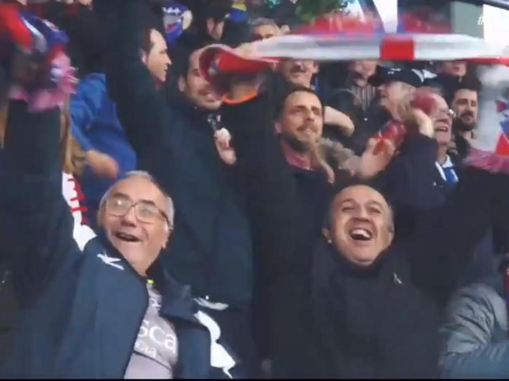 Imagen del vídeo con el que la SD Huesca ha felicitado San Jorge.