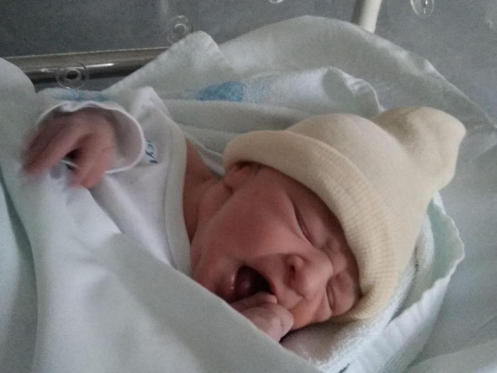 Ainielle, nada más nacer el pasado sábado en el hospital Santa Bárbara de Soria