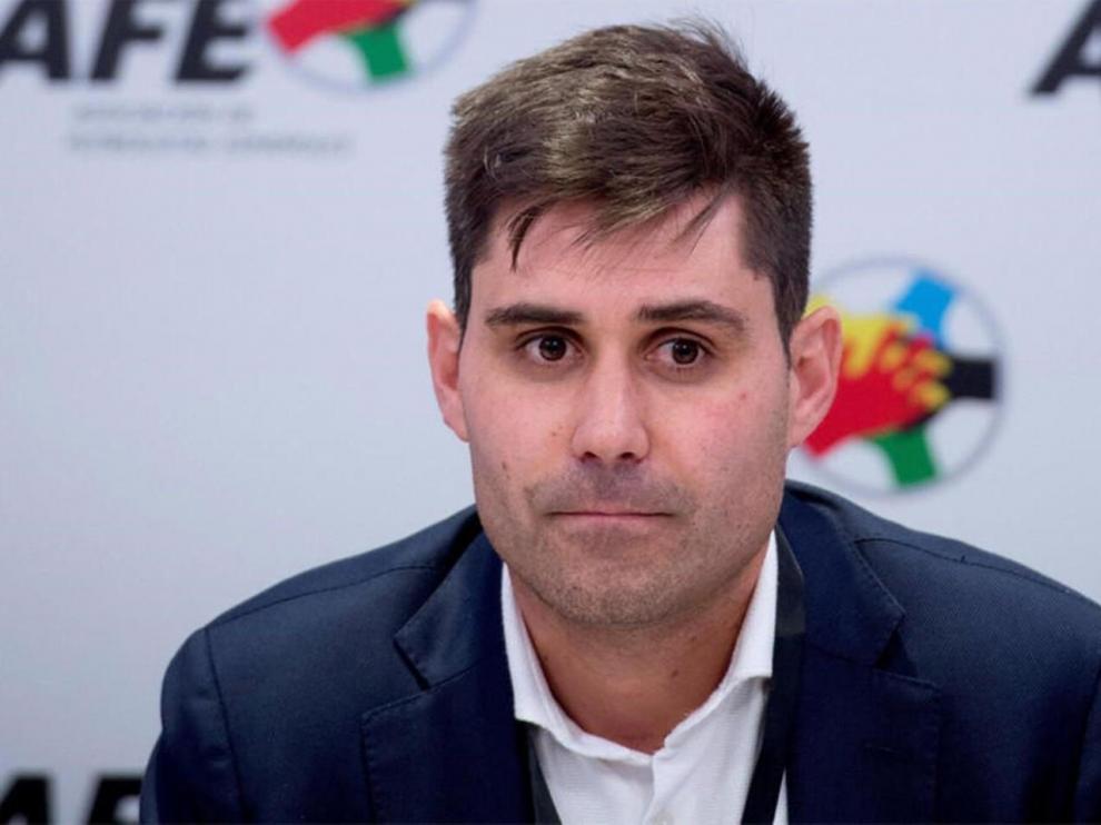 David Aganzo, en un acto reciente del sindicato AFE.