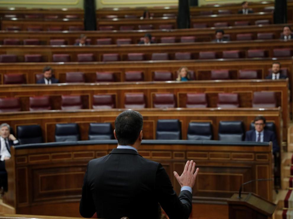 El presidente del Gobierno, durante el pleno del miércoles en el Congreso.