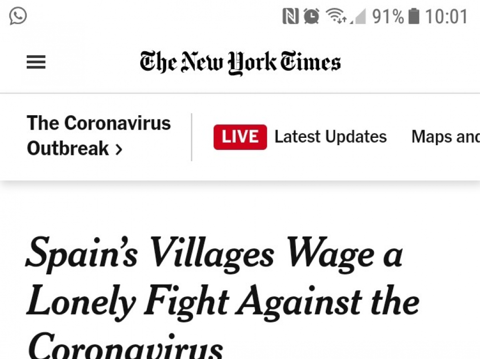 Información sobre Valderrobres publicada en The New York Times.