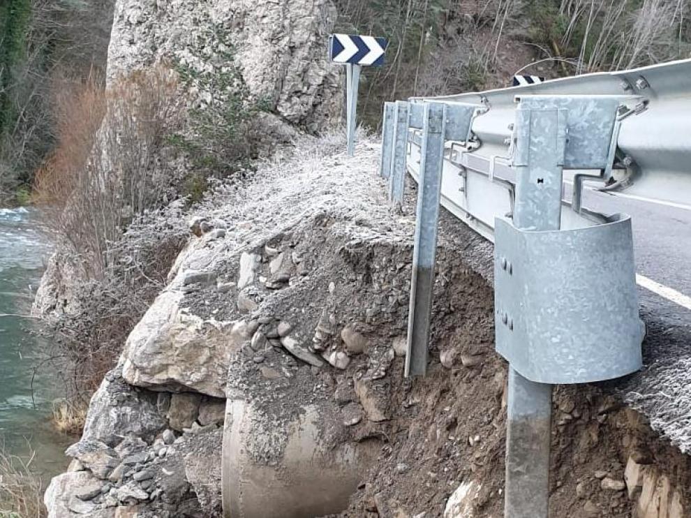 La DGA va a realizar una obra de emergencia en el kilómetro 38,25 de la carretera A-2605