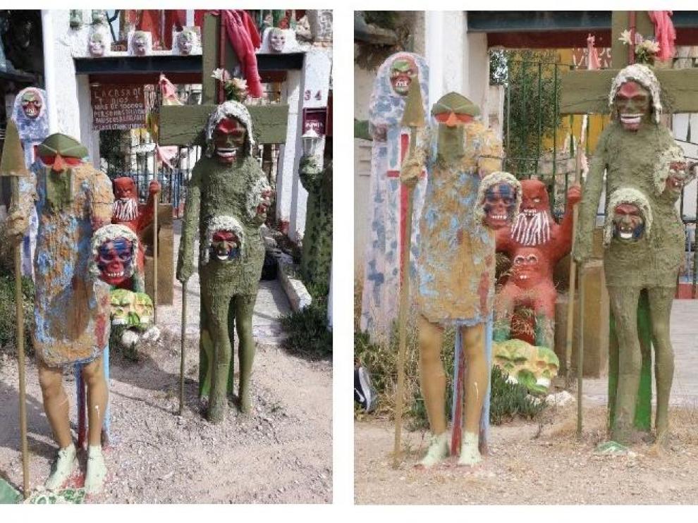 Las estatuas, en apenas un par de años, se han degradado en exceso.