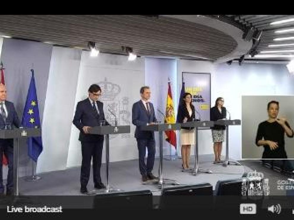 Comienza la reuda de prensa de Sanidad para explicar las conclusiones preliminares del estudio de seroprevalencia.