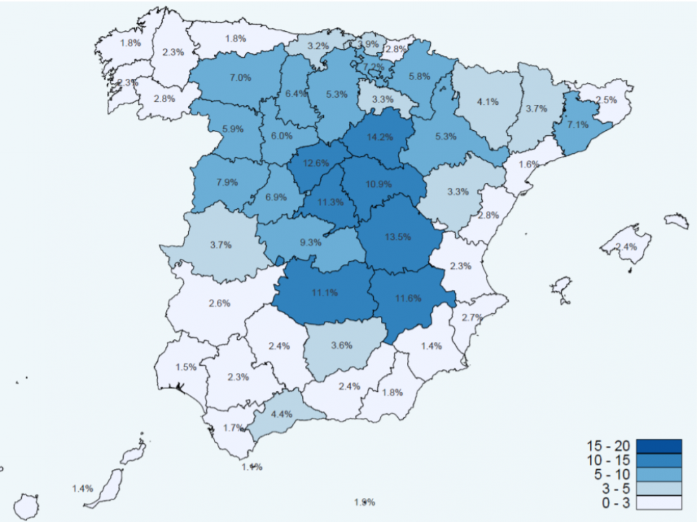 Mapa provisional de seroprevalencia.