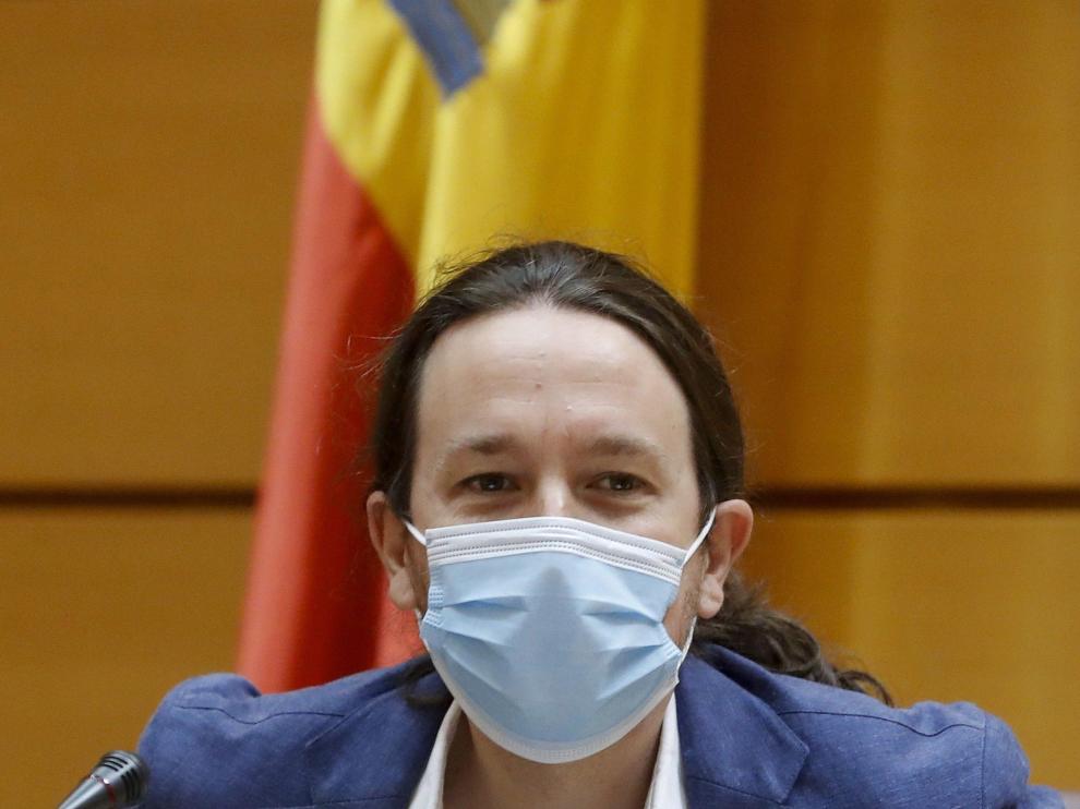 El vicepresidente Pablo Iglesias comparece ante el Senado