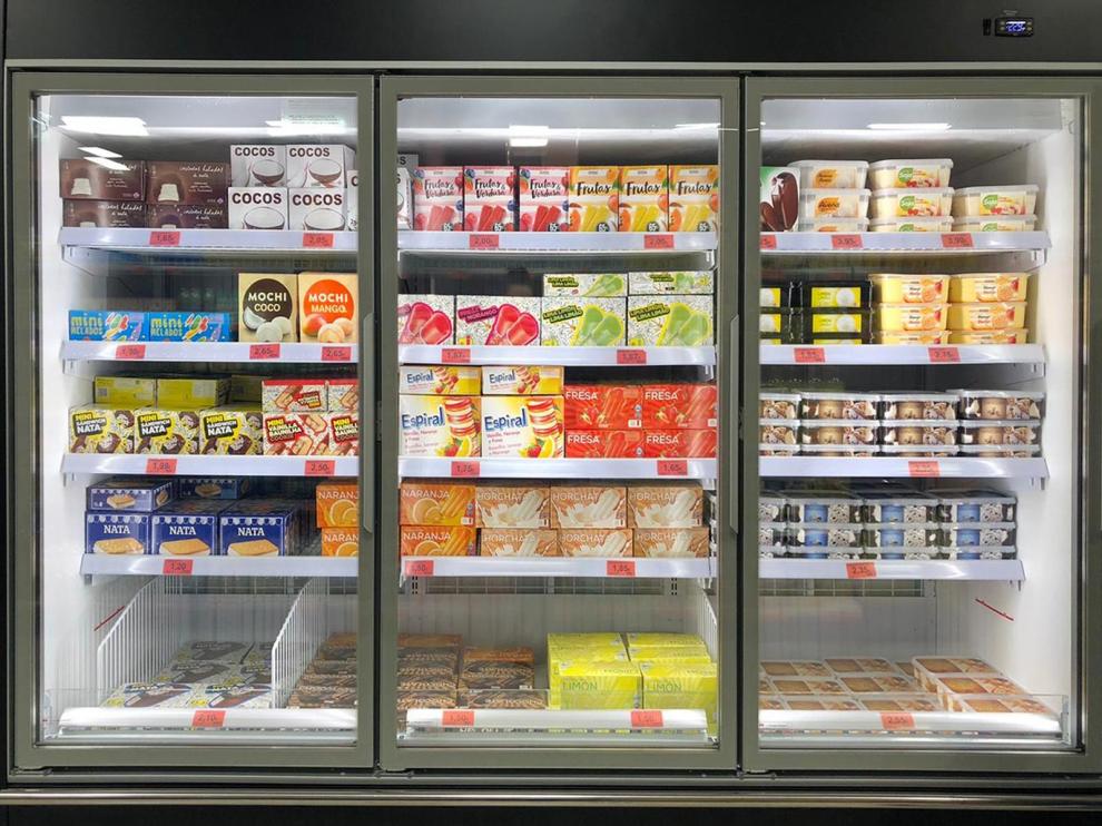 Lineal de helados de Mercadona