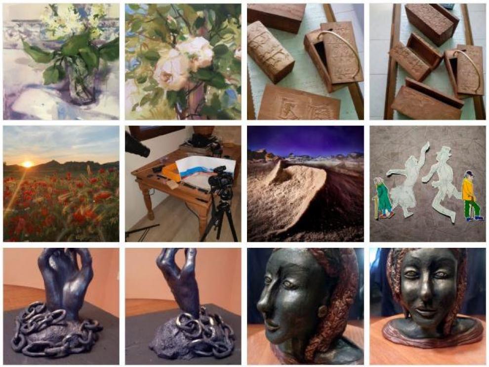 Acuarelas, fotografías o esculturas son algunas de las obras de la exposición virtual.