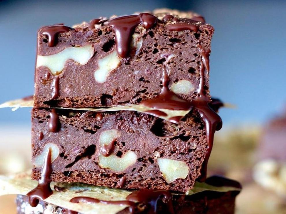 Brownie de coliflor vegano