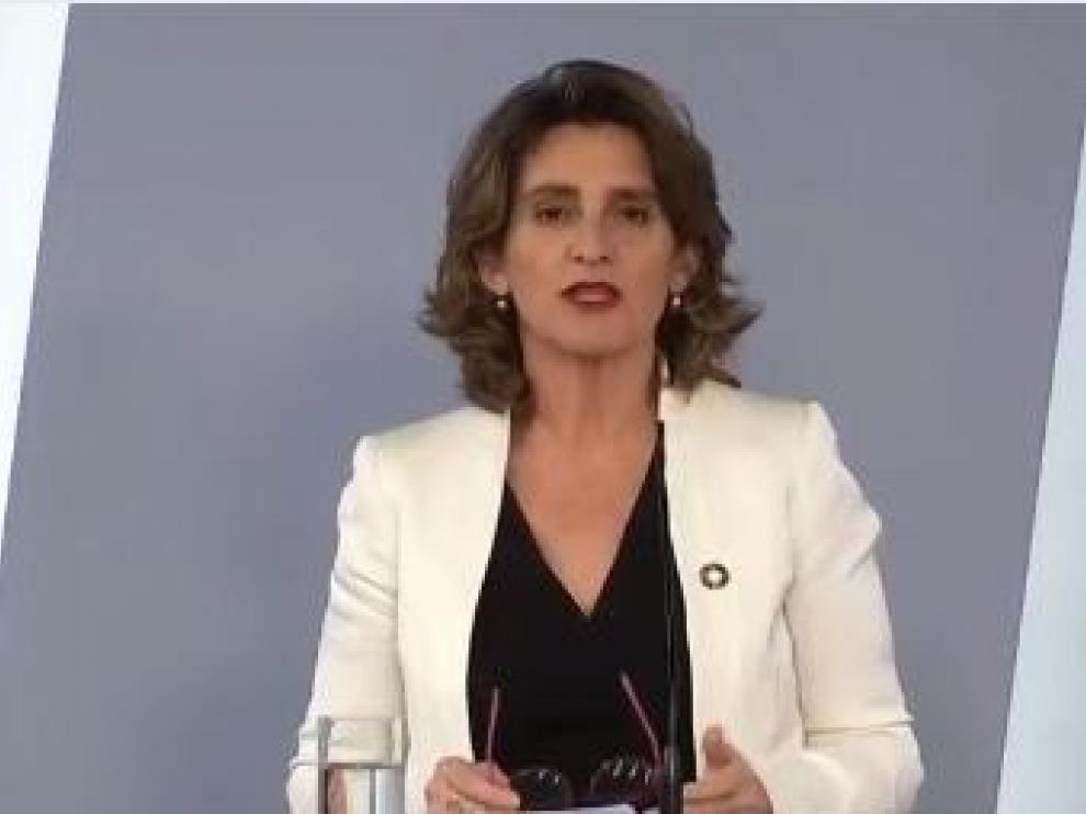 La vicepresidenta cuarta y ministra para la Transición Ecológica y el Reto Demográfico, Teresa Ribera