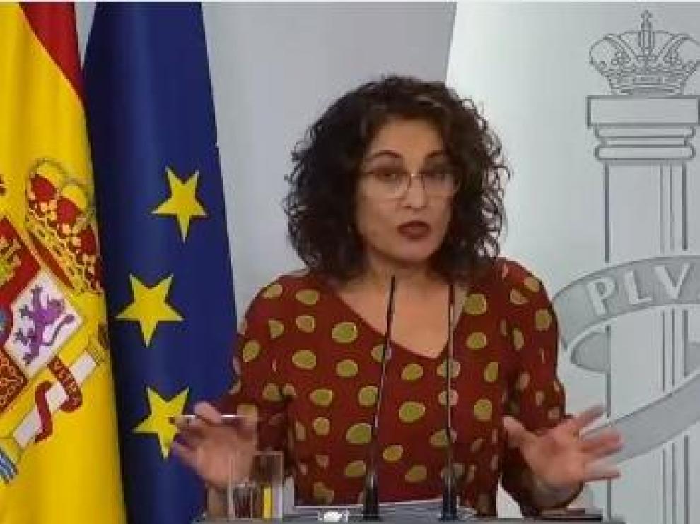 La ministra de Hacienda y portavoz del Gobierno, María Jesús Montero: