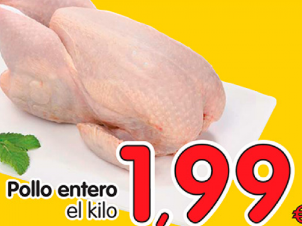 Pollo a menos de 2 euros.
