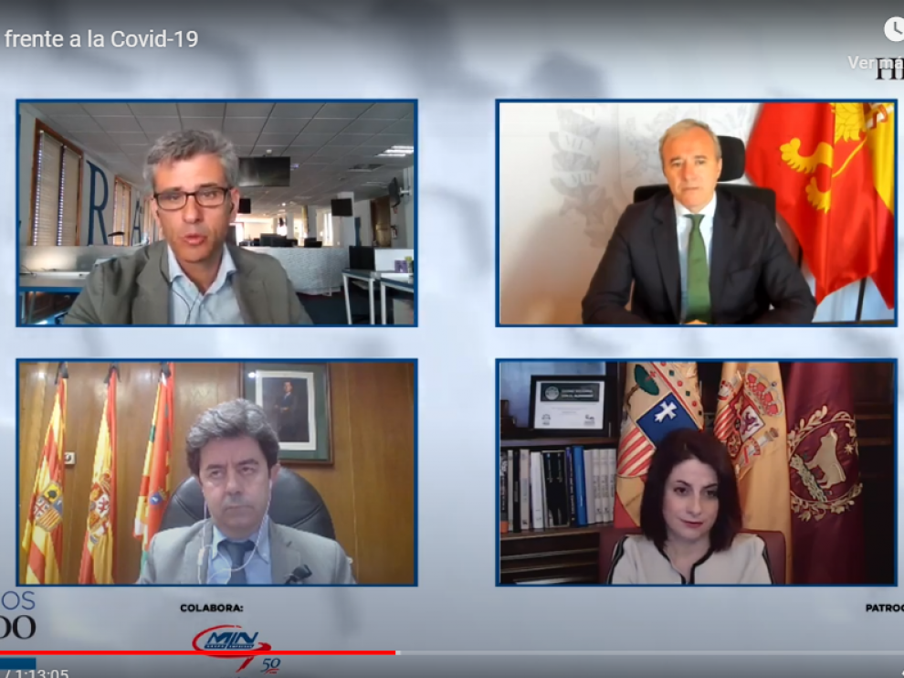 Desayuno HERALDO con los tres alcaldes de zaragoza, Huesca y Teruel