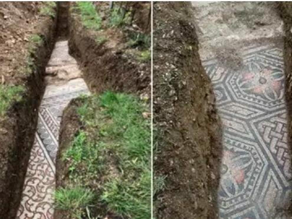 Parte de los mosaicos encontrados.