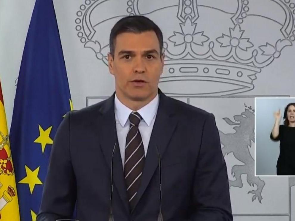 Pedro Sánchez, en su comparecencia de este domingo