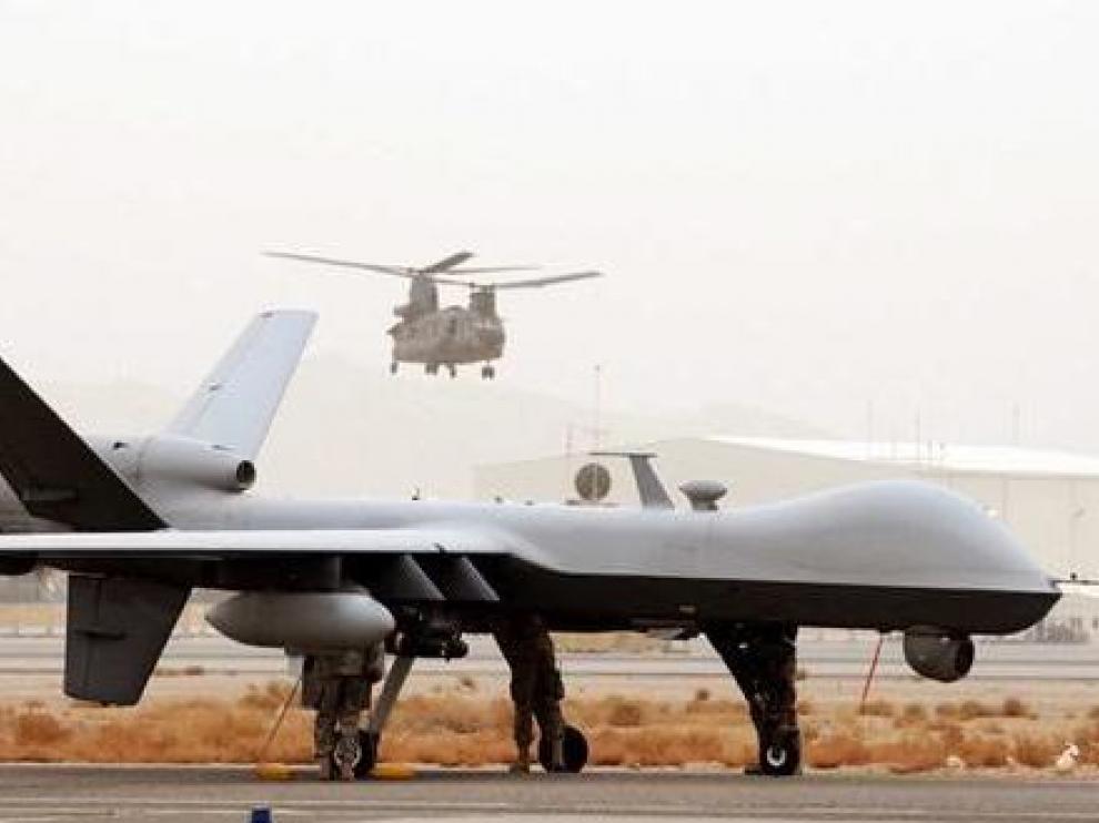 UAV Reaper de la Fuerza Aérea británica desplegado en Afganistán.
