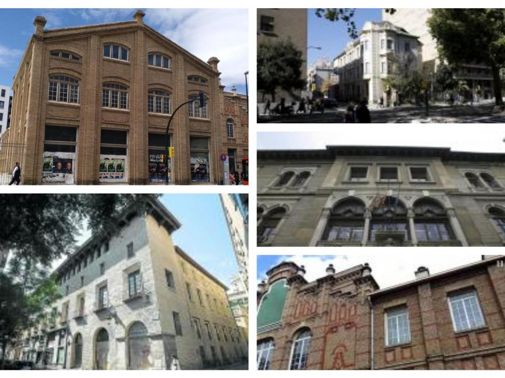 Algunos de los edificios vacíos en Zaragoza