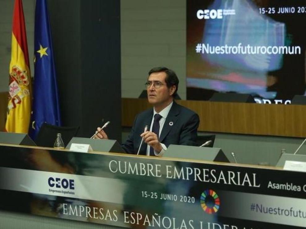 El presidente de la CEOE Antonio Garamendi.