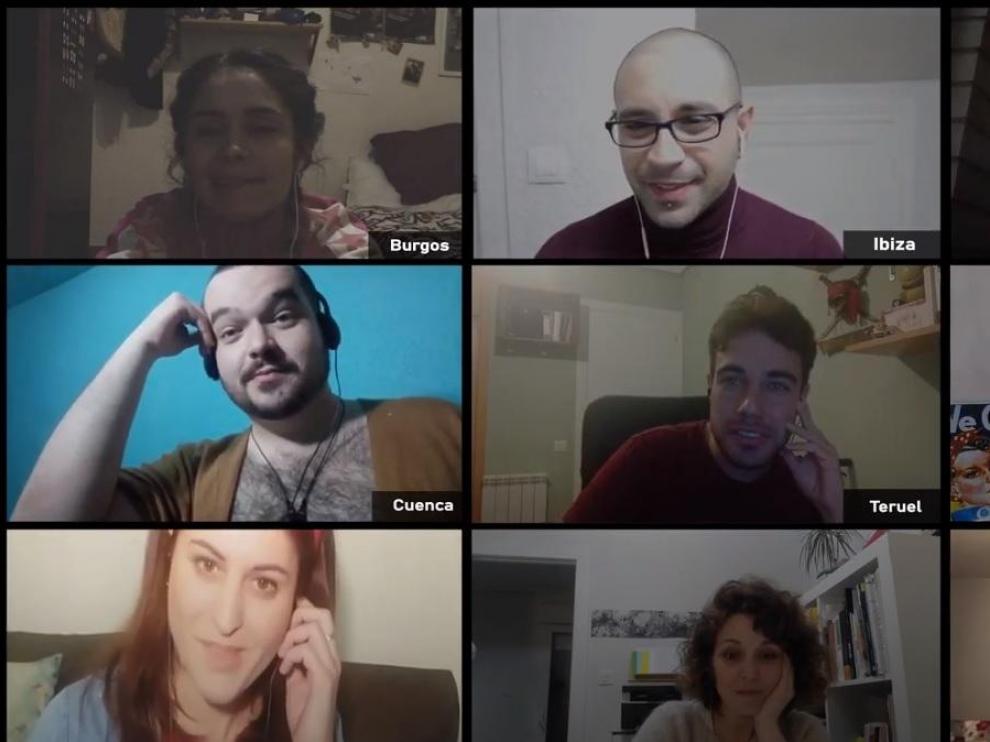 Fotograma de la webserie aragonesa 'Reunión'.
