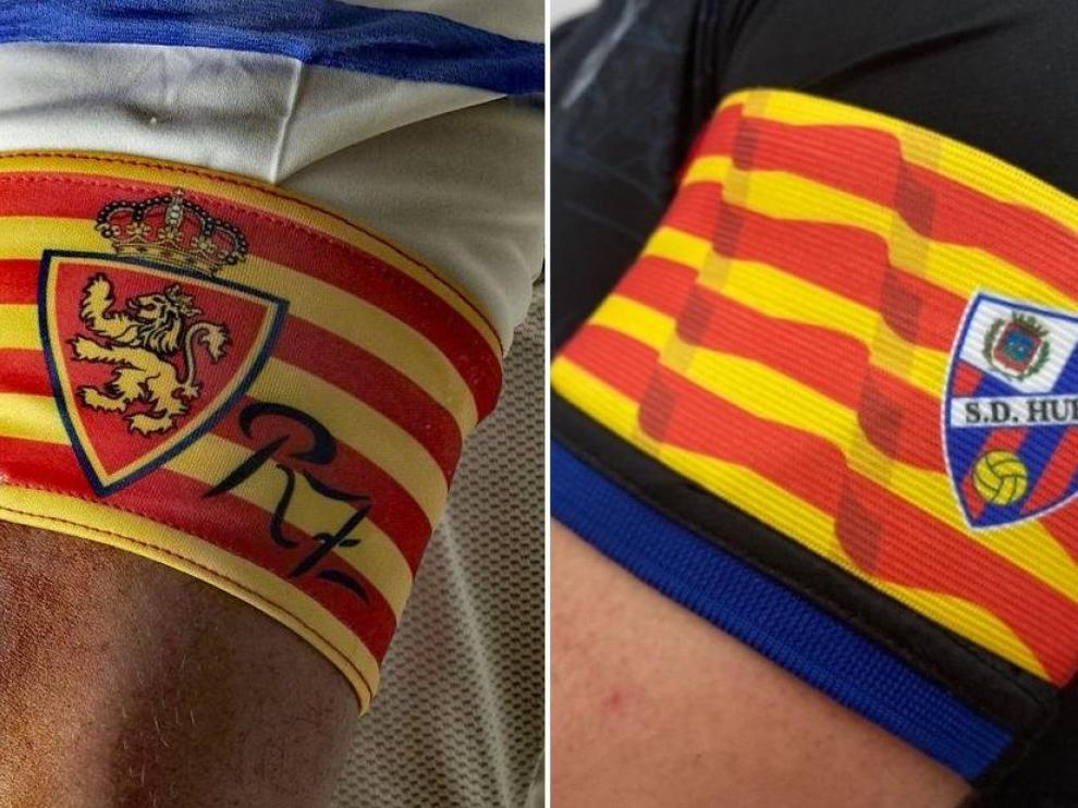 Real Zaragoza y SD Huesca, dos colores y una bandera