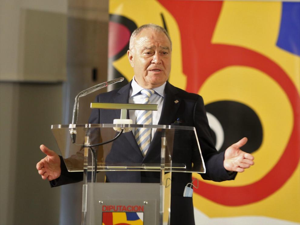 Miguel Gracia, en el acto de entrega de material de los guardas de refugios a los Greim de la Guardia Civil celebrado esta semana en la DPH..