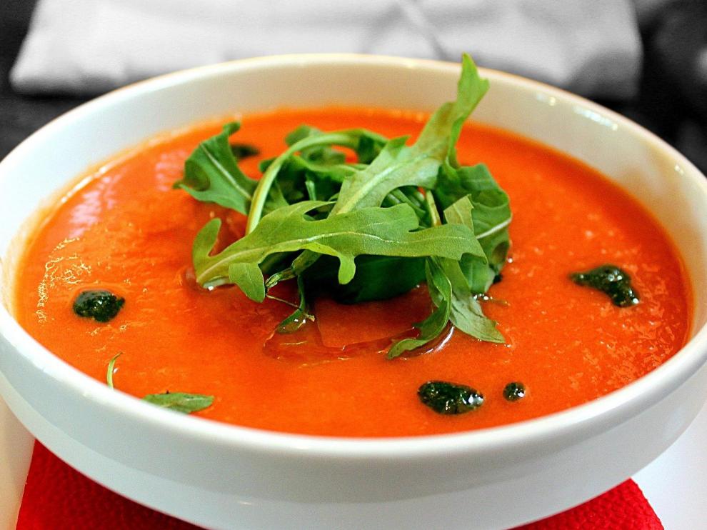 Un plato de gazpacho