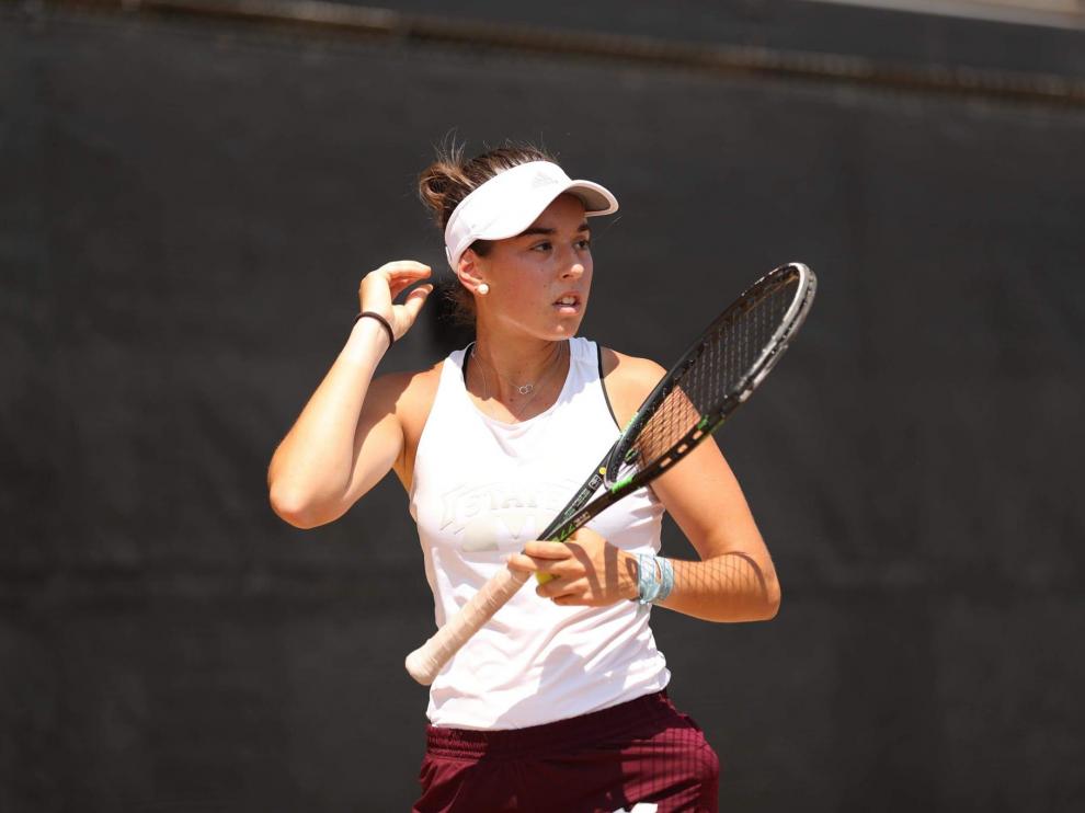 Marta Falceto, tenista zaragozana que estudia en EE. UU.