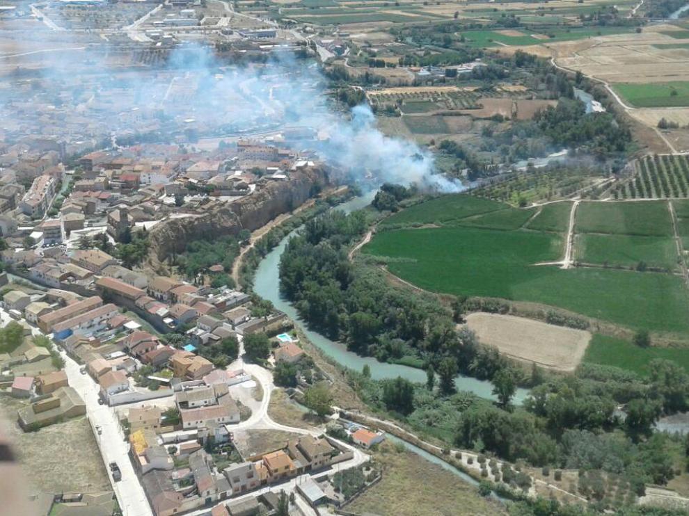 Incendio en San Mateo de Gállego.