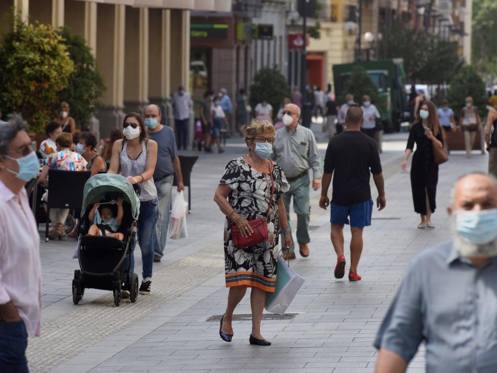 El Coso de Huesca esta semana, en una fase 2 flexibilizada y con mascarillas obligatoria.