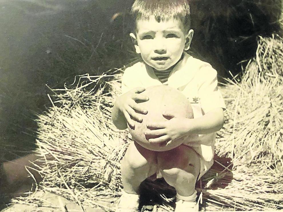 Marcelino Iglesias en Bonansa, Huesca, en los años 50.