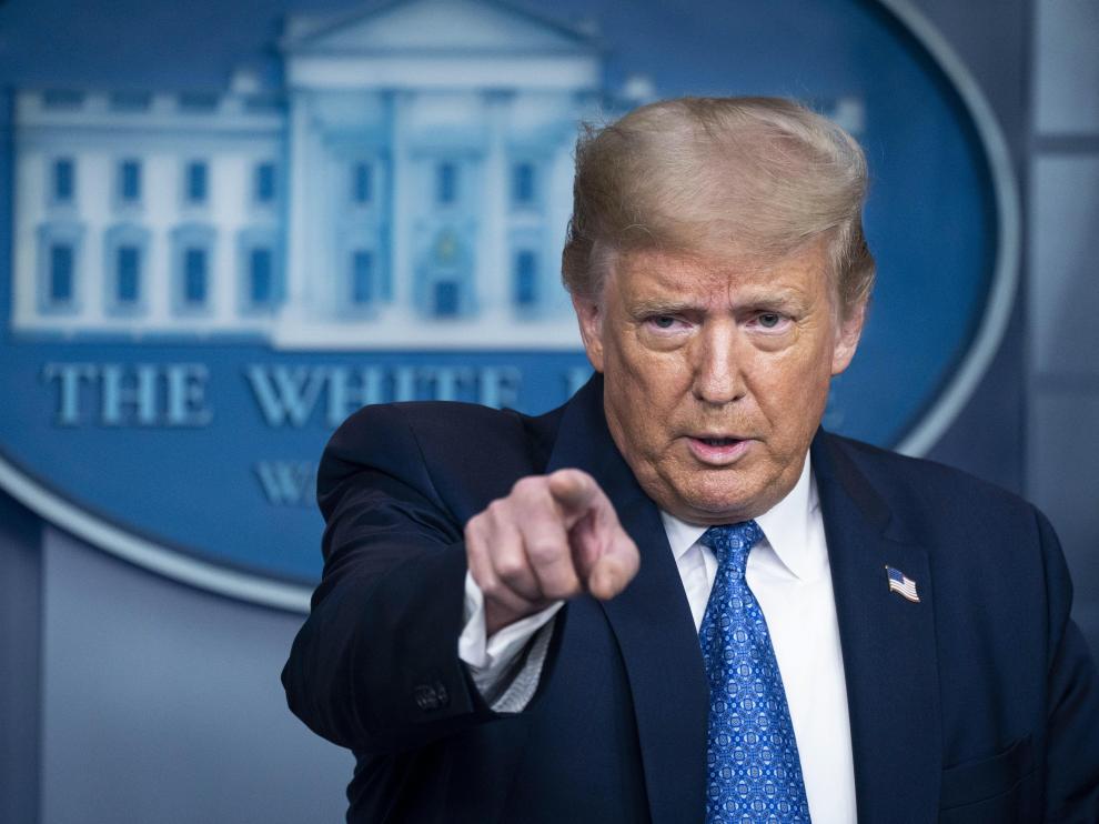 US President Donald J. Trump Leads a Coronavirus Briefing