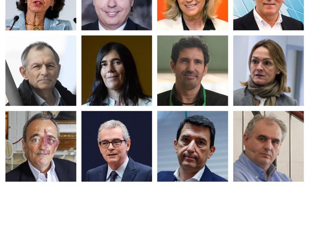 Ana Botín, Josep Santacreu, Dolores Dancausa, Ignacio Sánchez Galán, Víctor Viñuales, María Blasco, César Bona, Sol Daurella, Mariano Barbacid, Pablo Isla, Rafael Doménech y Carlos Barrabés.
