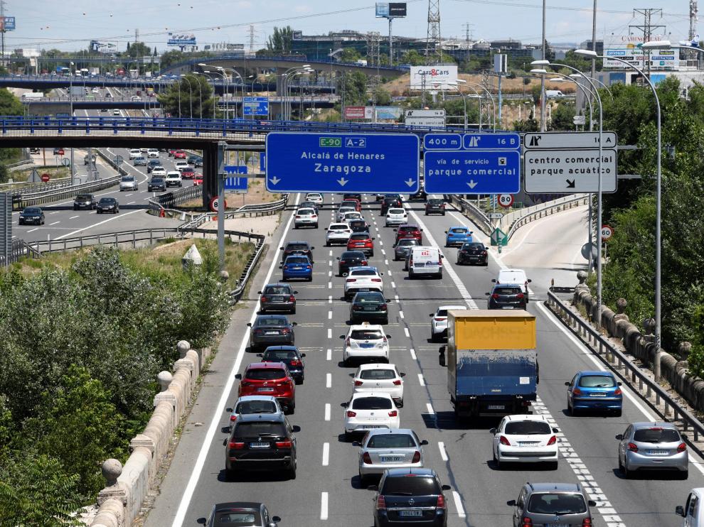 Tráfico en las salidas de Madrid.