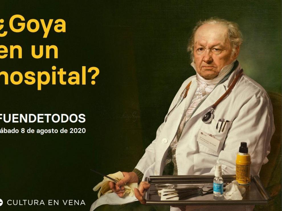 Cartel de la exposición '¿Goya en un hospital?'.