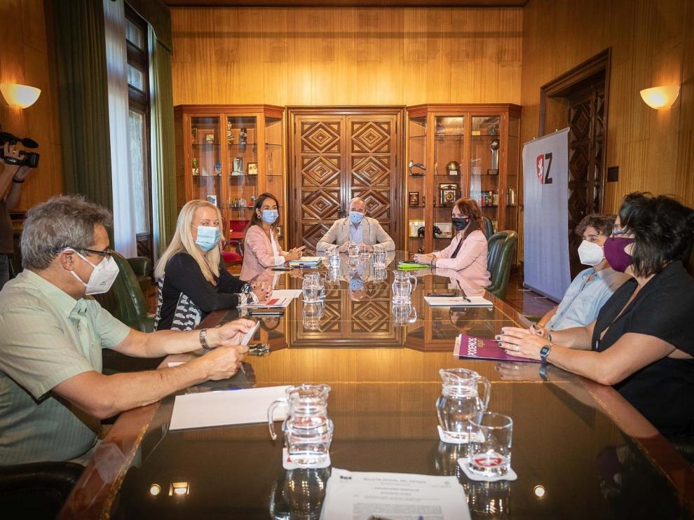 Reunión de la Junta de portavoces del Ayuntamiento de Zaragoza